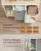 VASAGLE Wäschekorb 2 Fächer,Wäschesammler 100 L,Rollen, Produktbild-Vorschau 5