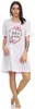 Damen Nachthemd Sleepshirt Nachtwäsche; Weiß XL Produktbild-Vorschau 1
