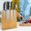 Relaxdays Messerblock magnetisch, doppelseitig, Bambus & Produktbild-Vorschau 3