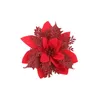 12 Stück Glitter Weihnachtsblumen Weihnachtsbaumschmuck für Produktbild-Vorschau 1