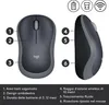 Logitech Optische Maus M185 kabellos grau Produktbild-Vorschau 4