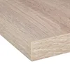 A close-up view of a wooden shelf edge with a light wood grain pattern. Produktbild-Vorschau