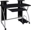 Möbel Computertisch Schwarz 110x52x88,5 cm Holzwerkstoff - Produktbild-Vorschau 1