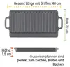 Gusseisen Pfanne Grillplatte rechteckig 40 x 20,5 cm massiv Produktbild-Vorschau 4