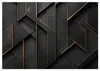 Samoprzylepna Fototapeta Czarna geometria 3D ze złotymi Podgląd zdjęcia produktu 5