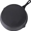 A black cast iron frying pan is shown from a top-down perspective, angled slightly. Produktbild-Vorschau