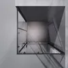 SONNI 120x120x195cm nero angolo doccia porta scorrevole Anteprima dell’immagine prodotto 2