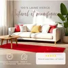 carpetfine Tapis de laine Gabbeh Uni couloir Rouge 60x180 Voir les images du produit 2