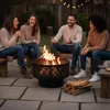 Braciere Relaxdays, Ø 66 cm, con griglia, coperchio, Anteprima dell’immagine prodotto 3