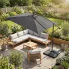 ML-Design Ampelschirm Ø330cm mit LED Solar Anthrazit Alu Produktbild-Vorschau 10