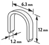Sponky do sešívaček / sponkovaček -1,2 x 6,3 x 12 mm - 1000 Náhled obrázku produktu 2