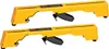 Two yellow metal brackets with black handles are shown against a white background. Produktbild-Vorschau