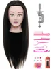 Trainingskopf 50% Echthaar mit Tischklemme und Produktbild-Vorschau 1