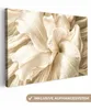 Leinwandbilder 120x80 cm - Beige Blume, moderne Wandbilder Produktbild-Vorschau 1