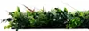 A close-up view of a modular wall panel featuring a dense arrangement of artificial plants and foliage. Produktbild-Vorschau