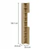 Badschrank Hochschrank schmal Eiche Torro - hoher Produktbild-Vorschau 6