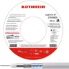 A circular label with product information and a cross-section of a coaxial cable. Produktbild-Vorschau