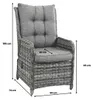 Verstellbarer Gartenstuhl Dublin | Aschgrau | Rattan | 2er Produktbild-Vorschau 4