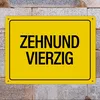 Zehnundvierzig Metallschild XXL Schild Blechschild Produktbild-Vorschau 2