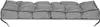 A gray cushion for outdoor furniture, shown on a white background. Náhľad obrázku produktu