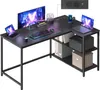 VASAGLE Schreibtisch mit Stauraum, L-Form Computertisch, Produktbild-Vorschau 1