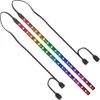 Two LED light strips with RGB lighting are shown against a white background. Podgląd zdjęcia produktu