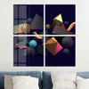 DEQORI Glasbild Echtglas 4x50x50 cm 'Sammlung abstraker Produktbild-Vorschau 4