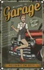 vianmo Blechschild 18x12 cm Pinup welcome to Garage service Produktbild-Vorschau 1