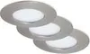 LED Einbauleuchten 3er Set 4,9W silber 4000K Kunststoff Produktbild-Vorschau 1