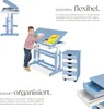 tectake® Schreibtisch und Rollcontainer mit 6 Schubladen Produktbild-Vorschau 3