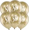 80. GEBURTSTAG Luftballons Eighty Gold Glanz Chrom Party 6 Produktbild-Vorschau 1