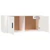 vidaXL Set di mobili TV a 3 pezzi in legno bianco Anteprima dell’immagine prodotto 5