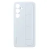 A light blue Samsung phone case with a standing grip feature. Produktbild-Vorschau