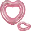 Aufblasbares Herzrad Rosa Mit Schwimmenden Pailletten Produktbild-Vorschau 1