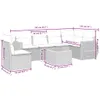 7-tlg. Garten-Sofagarnitur - mit Kissen Schwarz Poly Rattan Produktbild-Vorschau 3
