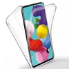 A clear phone case is shown with a smartphone inside. Produktbild-Vorschau