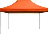 A standalone orange pop-up tent on a white background. Voir les images du produit