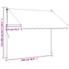vidaXL Markise Einziehbar Anthrazit 250x150 cm Stoff und Produktbild-Vorschau 8