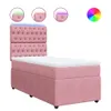 vidaXL Boxspringbett mit Matratze Rosa 90x200 cm Samt Produktbild-Vorschau 1