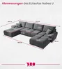 BroMARKT Ecksofa NUBES Schlaffunktion Bettkasten U-Form Produktbild-Vorschau 7