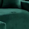 A close-up of a dark green sofa with a spill on it. Podgląd zdjęcia produktu