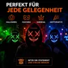 Maschera di Halloween Purge LED rosso - Maschera Anteprima dell’immagine prodotto 3