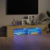 vidaXL TV skříňka s LED osvětlením Dub Sonoma 135x39x30 cm Náhled obrázku produktu 2