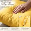 Kissenbezug 35x35 cm Gelb | 100% Baumwolle | Atmungsaktive Produktbild-Vorschau 4