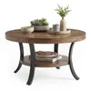Table d'appoint ronde en bois massif de 80 cm de diamètre, Voir les images du produit 9