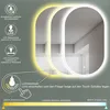A mirror with LED lighting, showing different color temperatures and features. Anteprima dell’immagine prodotto