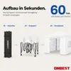 ONBEST Pavillon 3x3 | Wasserdicht | faltbar | Grau | mit Produktbild-Vorschau 6