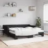 vidaXL Lit de jour extensible avec matelas noir 90x190 cm Voir les images du produit 2