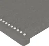 Kopfteil mit Ohren Dunkelgrau 203x23x118/128 cm Stoff Produktbild-Vorschau 5