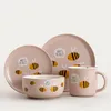 HOMLA ANNBEE Teller mit Biene rosa 19 cm Produktbild-Vorschau 5